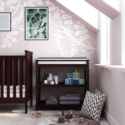 Antonia Changing Table Three Posts Baby  Kids Color: Espresso INX1_O9JTG56