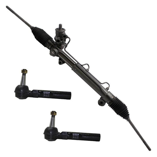 Detroit Axle Complete Power Steering Rack  Pinion Assembly + All 4 Inner  Outer Tie Rod Ends BAB8_F1BYP90