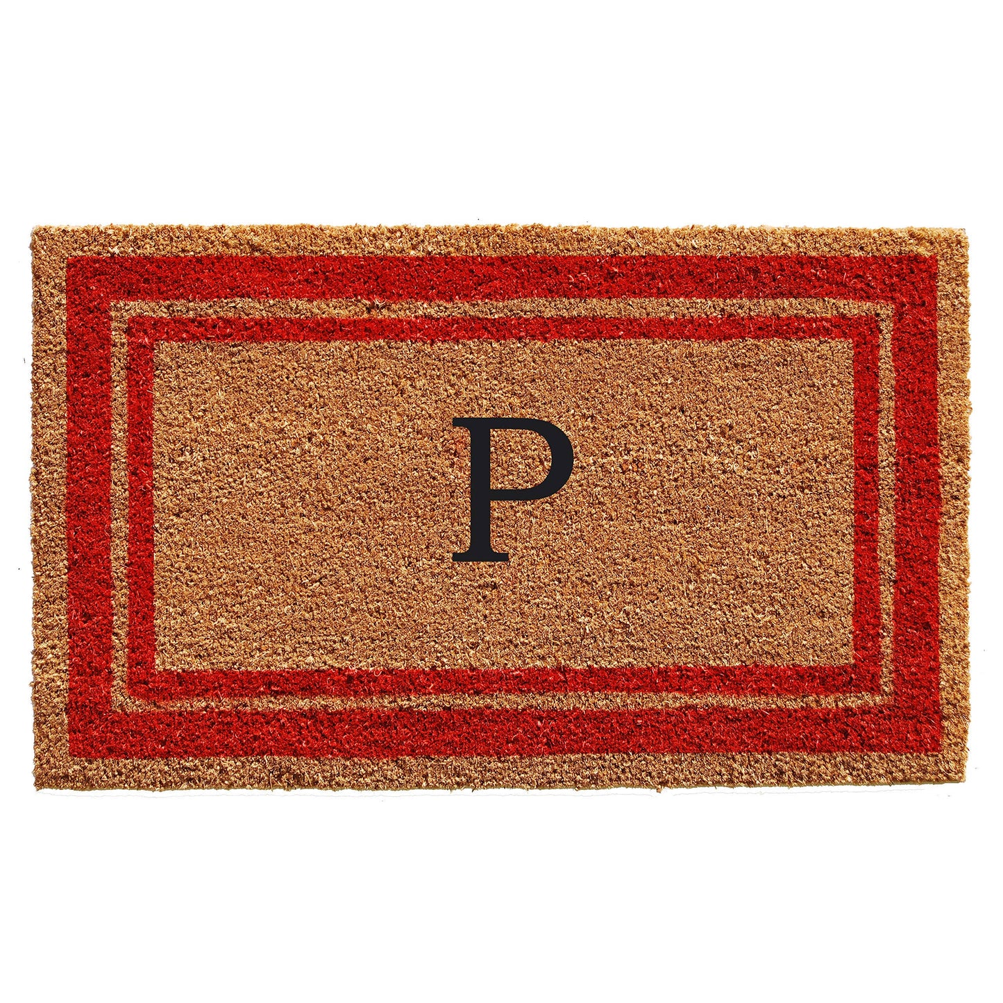 Calloway Mills Red Border 24x22 x 36x22 Monogram Doormat (Letter P) WZY7_J6PSK61