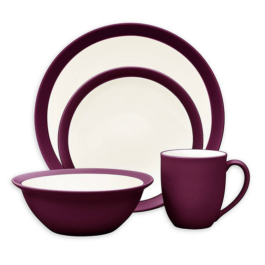 Noritake Colorwave Curve 4-Piece Place Setting in Burgundy JJB5_V9IXA78