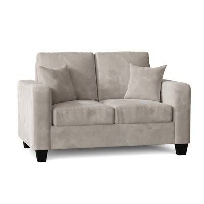 Dorothea 59.5x22 Square Arm Loveseat Ivy Bronx Body Fabric: Belvedere Ivory OZR0_B6PIT64