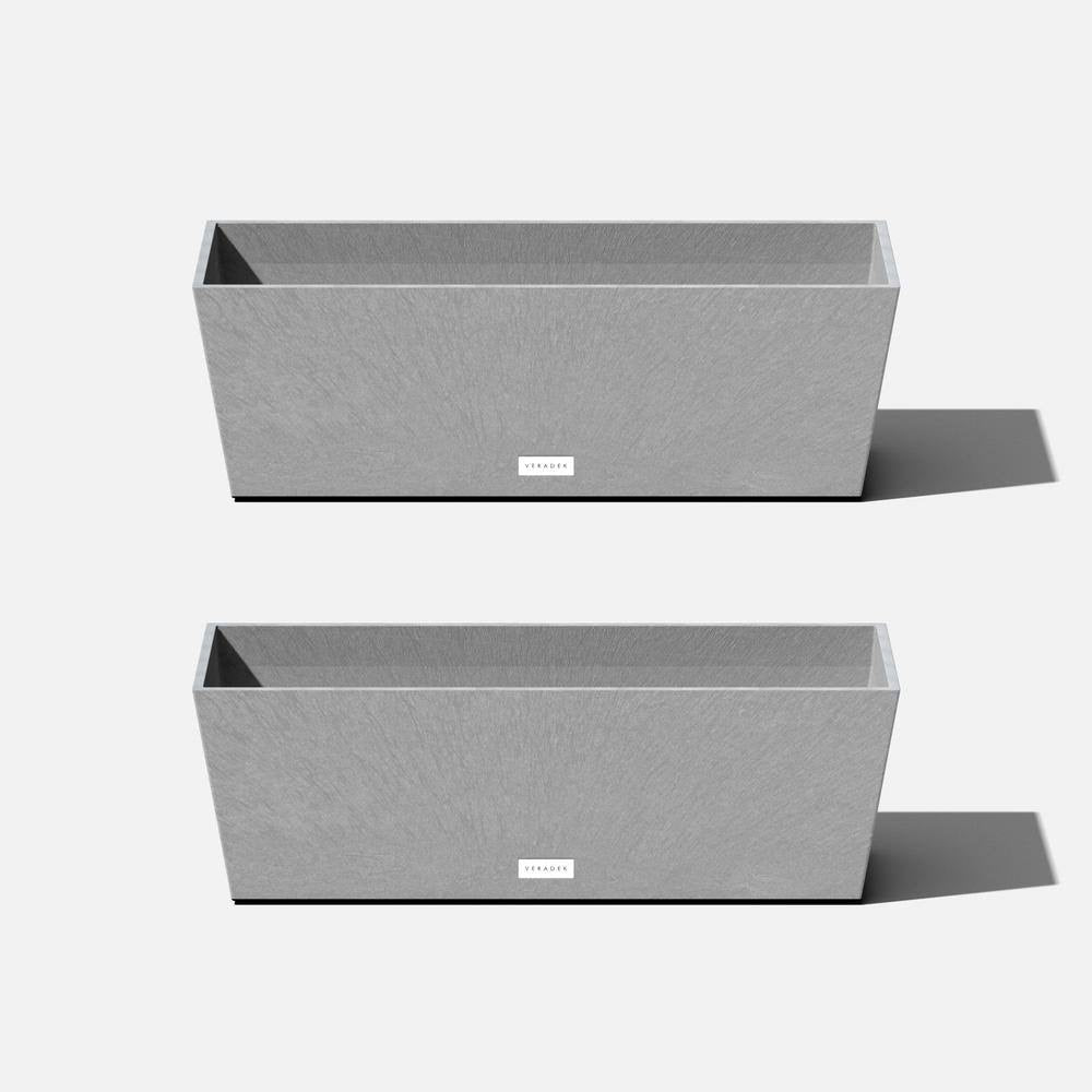 Veradek Window Box Planter - 2 Pack (25 Inches, Light Grey) JXO7_H9QGV30