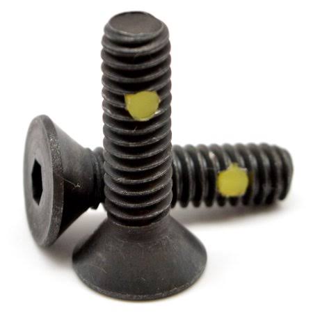 3/8 inch-16 x 2 inch (FT) Coarse Thread Socket Flat Head Cap Screw Nylon Pellet Alloy Steel Black Oxide Pk 25, Mens NLW3_A2KOG25