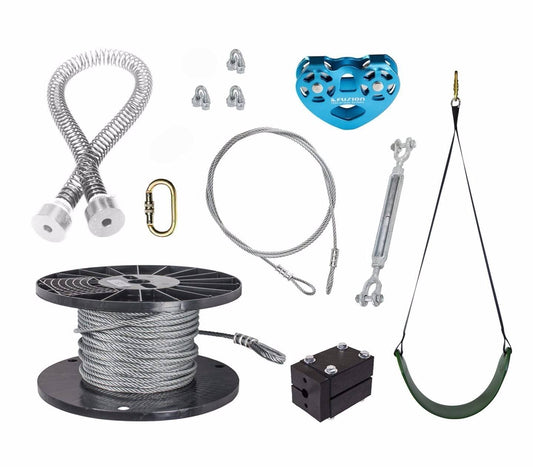 Ziplinegear Spring Stop Zip Line Kit - Swing Style Seat  Spring Brake XVV6_C3FYK88