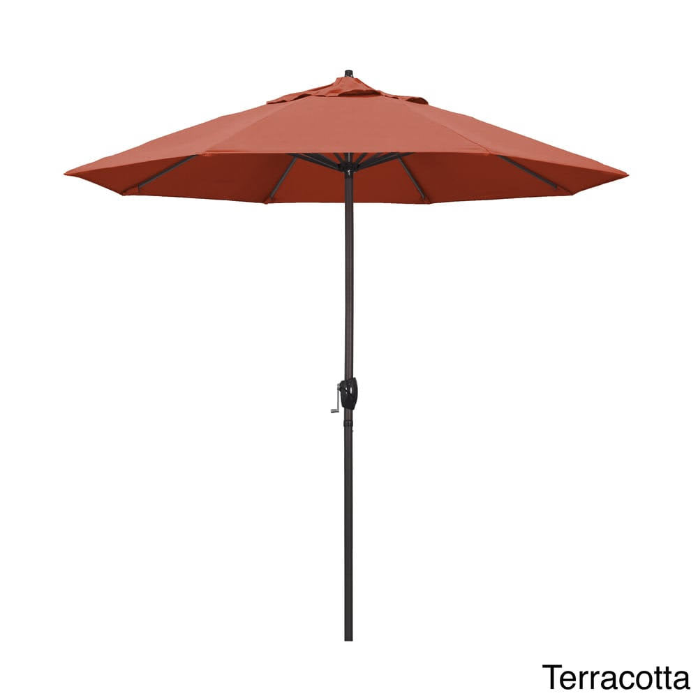 North Bend 9-Foot Crank Open Auto-Tilt Bronze Umbrella by Havenside Home - Terracotta DSY4_D6OJJ80