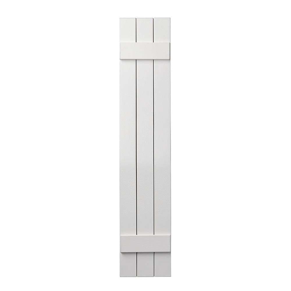 3 Closed Board and Batten Shutter Ply Gem Size: 51x22 H x 11x22 W, Color: White IHI3_D0XXX31