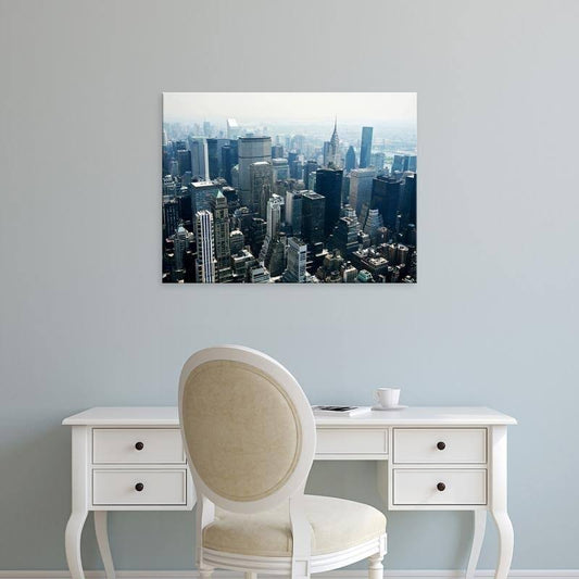 Easy Art Prints PhotoINC Studios Manhattan Premium Canvas Art - 12 x 16 - Modern Black Frame RRR8_O6RFG12