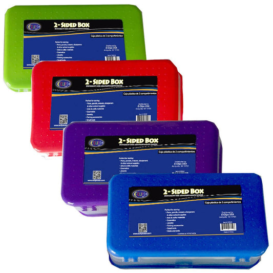 E-Clips 2 Sided Pencil Box - Assorted Colors (Units per Case: 24) 1981892 YFP6_Q9BII51