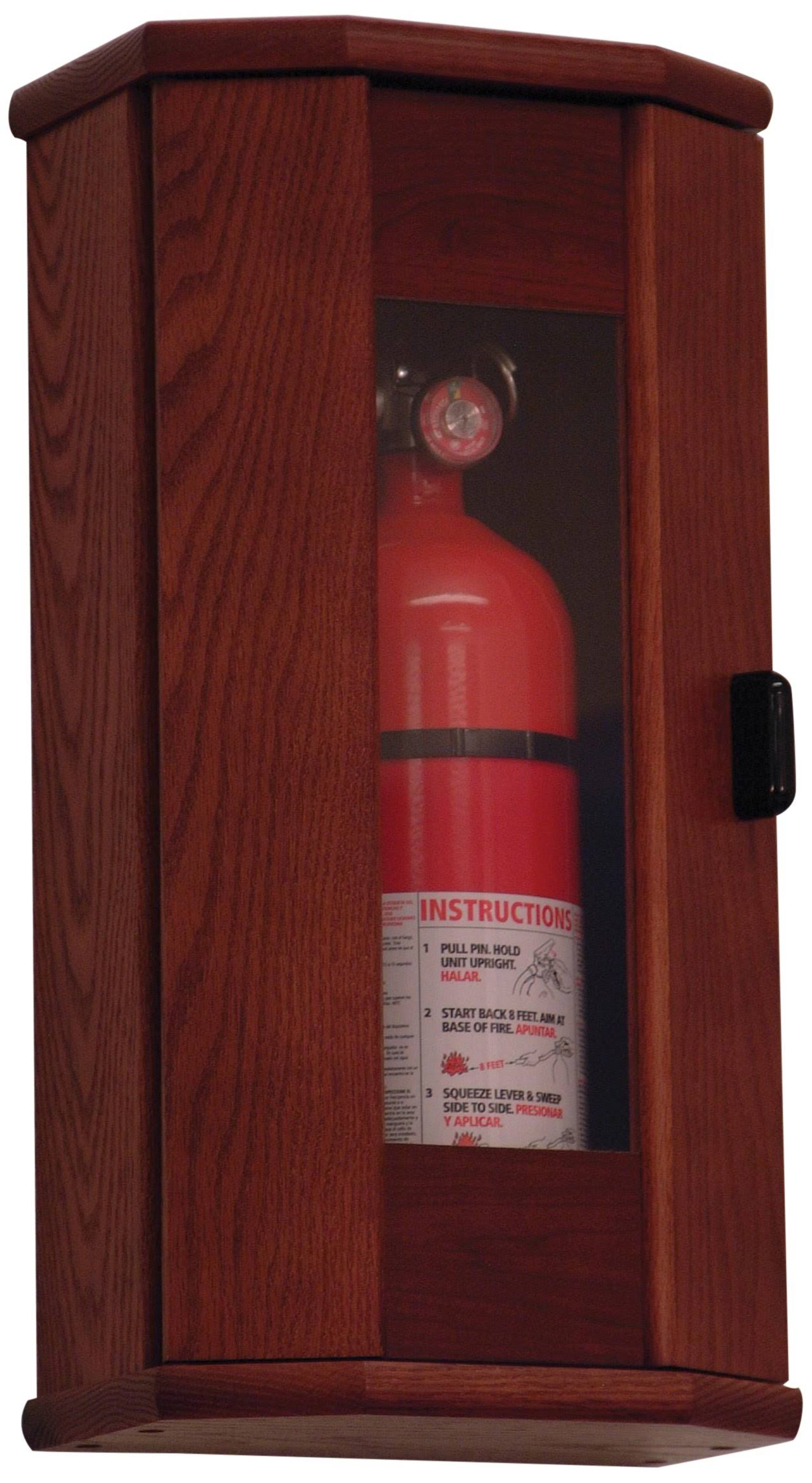 Wooden Mallet Fire Extinguisher Cabinet 5-Pound Mahogany Acrylic PIV6_S0INY84