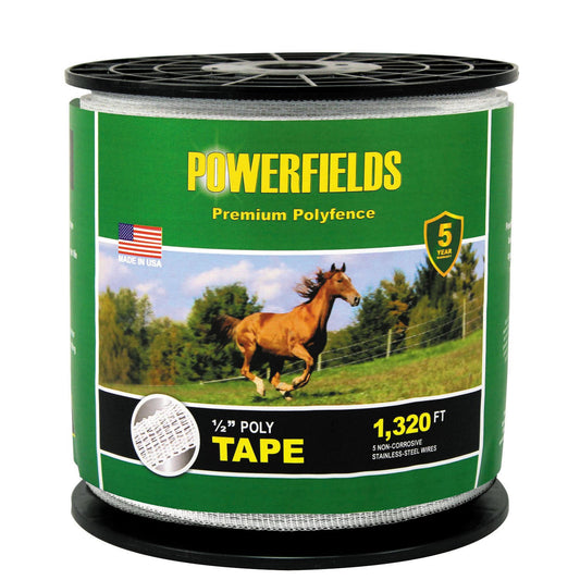 Powerfields Polytape White 1/2 in x 1320 ft WIA3_P8SJB56