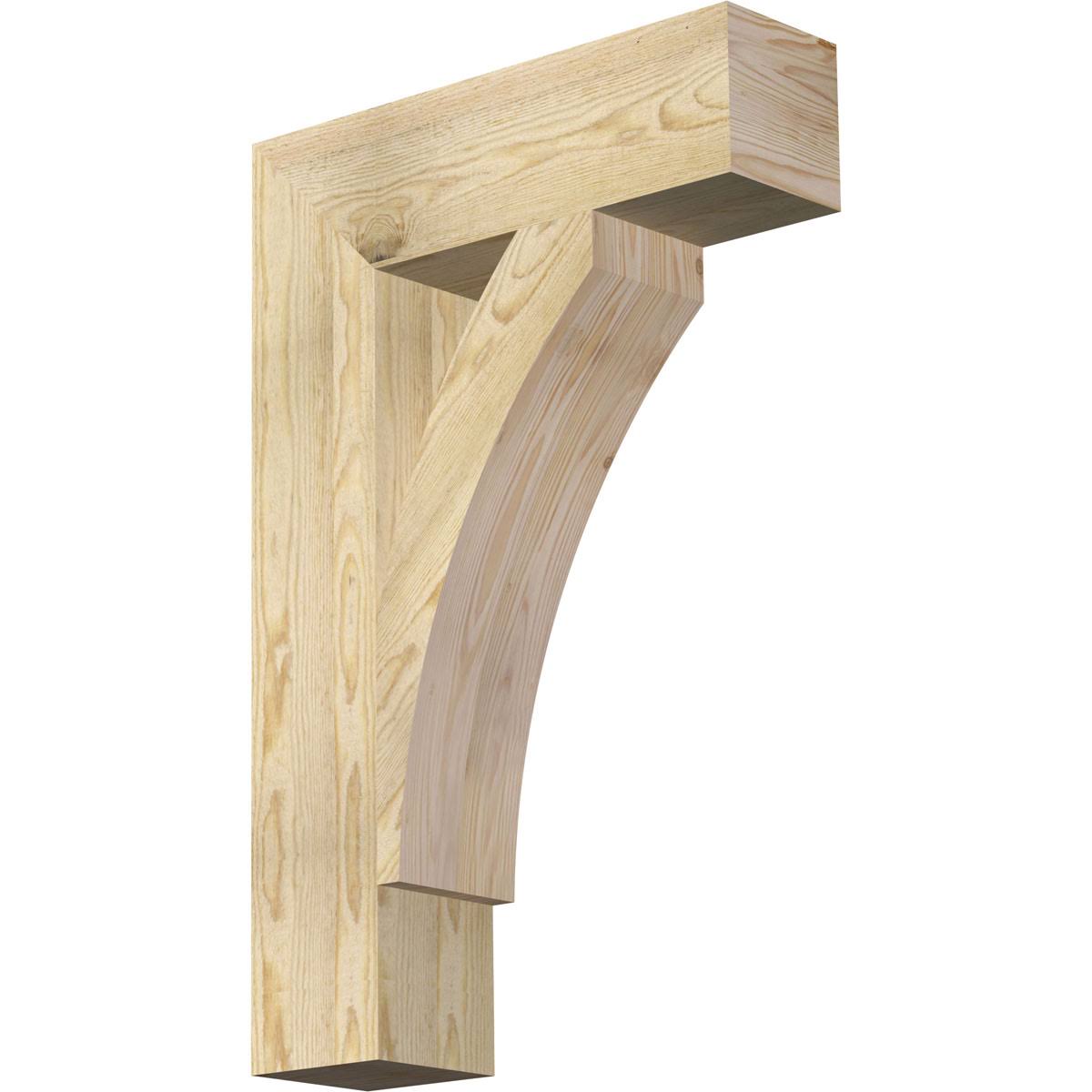 Ekena Millwork BKT06X22X34THR05RDF 6x22W x 22x22D x 34x22H Thorton Block Rough Sawn BRACKET, Douglas Fir SLG0_L0OZY06