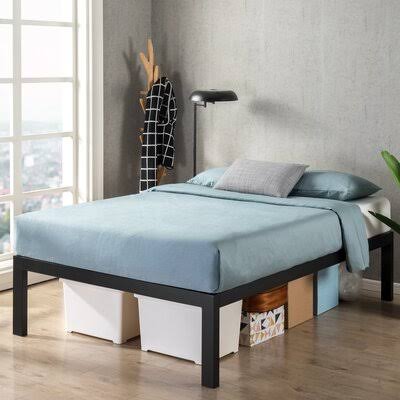 Velez 18x22 Steel Platform Bed Alwyn Home Size: Twin GWJ0_V8JCM56