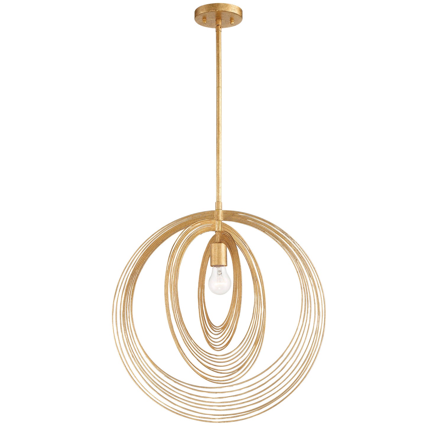 Crystorama Doral 1 Light Pendant - Renaissance Gold - DOR-B7711-RG ENI4_C1KEL58