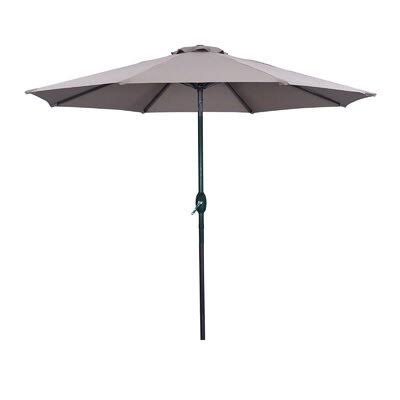 Cherie 8& 10x22 Market Umbrella Arlmont  Co. Fabric Color: Taupe HWZ1_X1MZB81