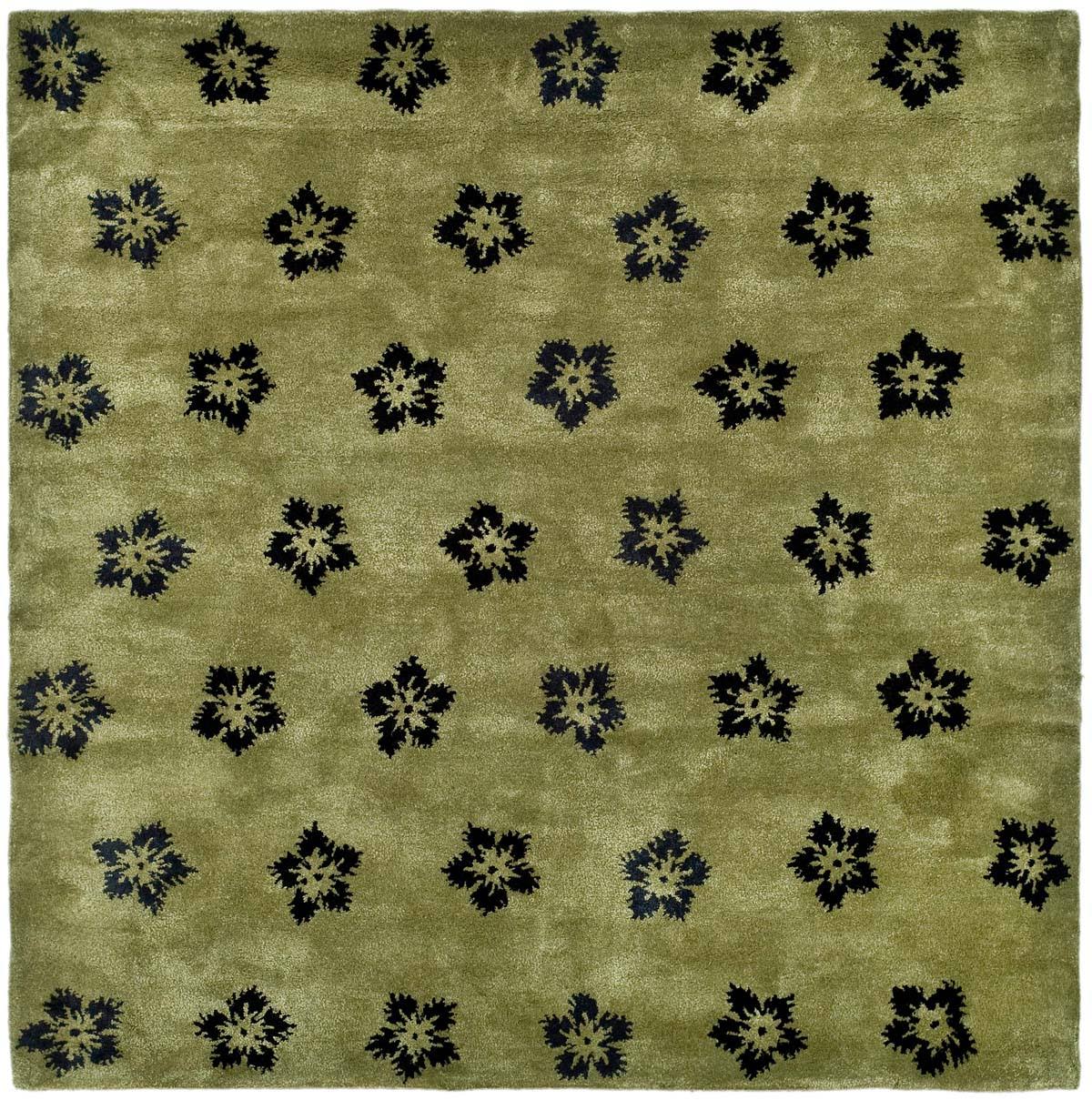 Safavieh Soho Rug SOH720A Sage / Black, 6& x 6& Square WNF5_V1HTT74