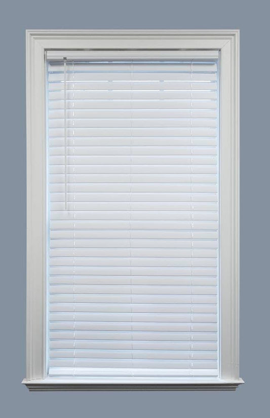 Project Source Premium 2-in Slat Width 35.5-in x 48-in Cordless White Vinyl Room Darkening Plantation Blinds | LWQKWTWT350480 SZQ1_X1NUS34