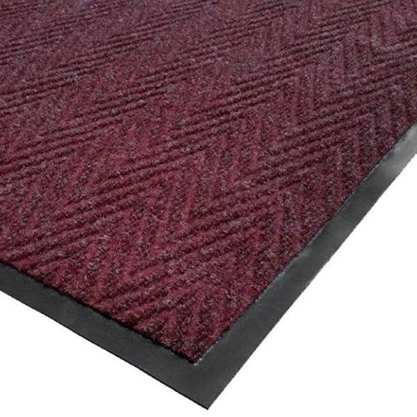 Cactus Mat 1487M-R34 Chevron Rib Herringbone 3& x 4& Burgundy Scraper Mat - 3/8x22 Thick WVX1_Z3FZW52