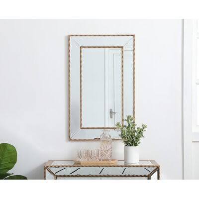 Brynlee Beveled Accent Mirror Gold Flamingo Size: 32x22 x 20 ZHV4_T2UXX22