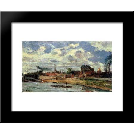 Port De Javel 20x24 Framed Art Print by Paul Gauguin, Black MSN6_Z7RWA48