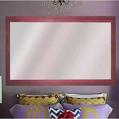 Susanna Farmhouse Modern  Contemporary Distressed Accent Mirror Ebern Designs Size: 51.5x22 H x 35x22 W, Finish: Pink KOX6_G8PSN27