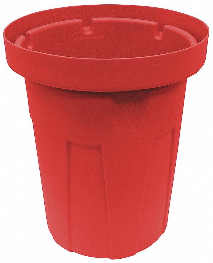 Tough Guy 4YKF7 35 gal. Red Polyethylene Round Food-Grade Waste Container HWP5_I5IBM22