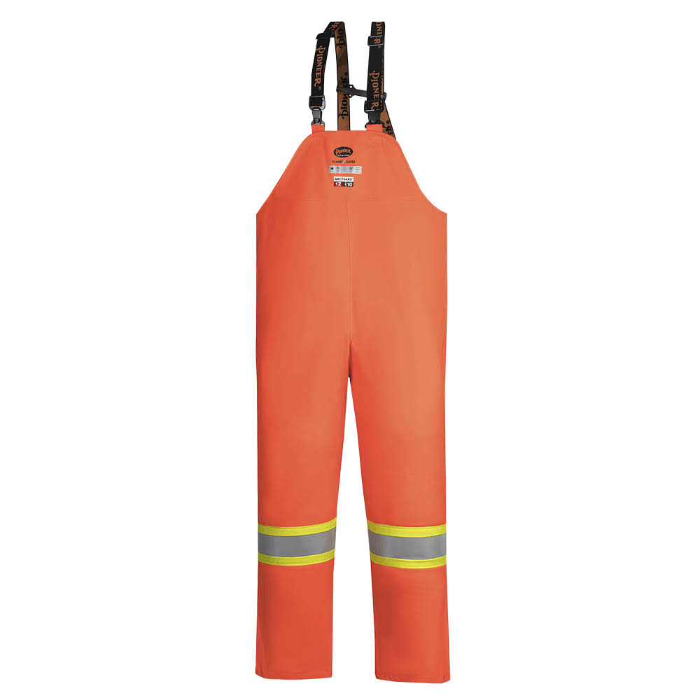 Pioneer Hi Vis FR PU/Cotton Rain Bib Pants | XS-4XL, 2X-Large / Orange | CleanFlow.net UZO4_F9ZRT98