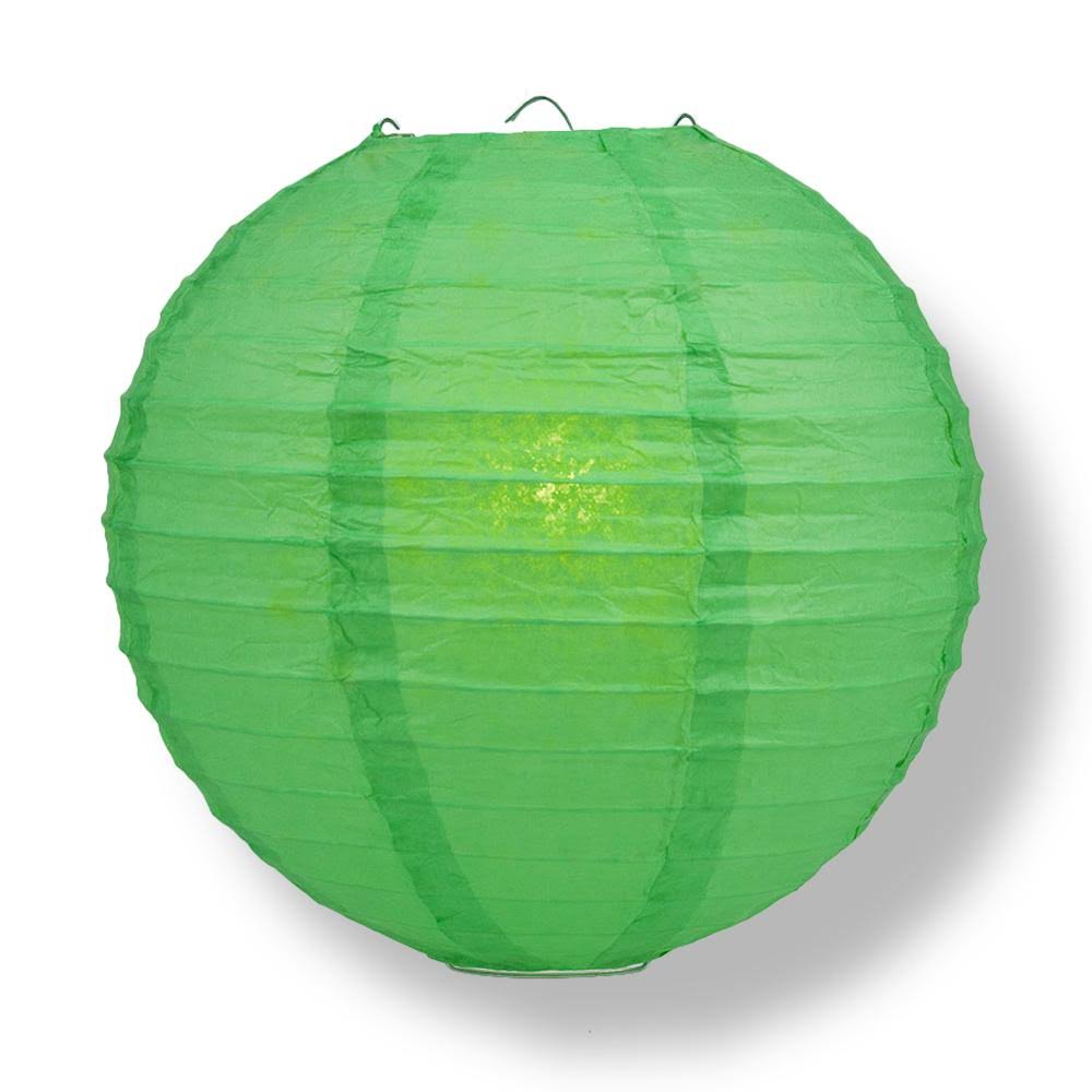 30 inch Emerald Green Jumbo Parallel Ribbing Round Paper Lantern 6-Pack CEQ0_B8UTM19