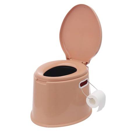 5 Gallon Portable Camping Bucket Toilet Seat Travel Potty Mobile Commode Potty Toilet with Detachable Bucket and Toilet Roll Hol PIQ1_R9RNA67