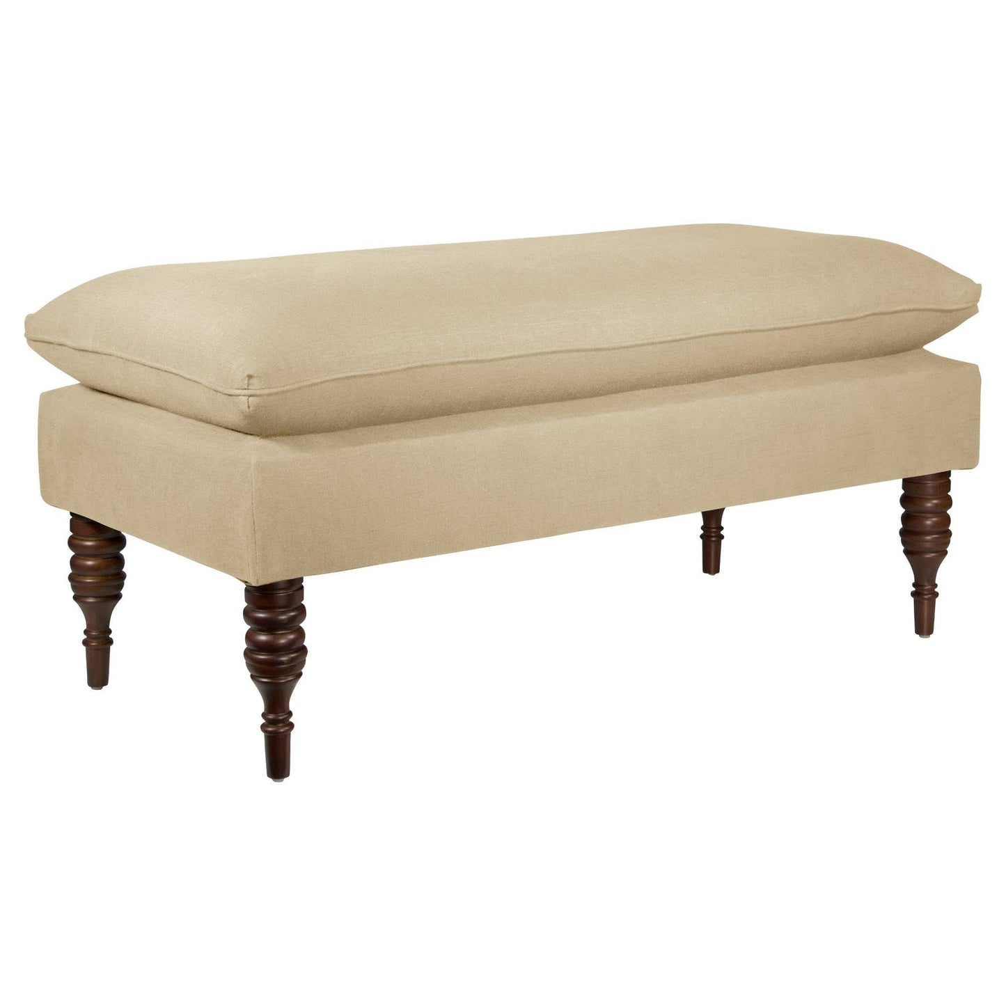 Dolce Upholstered Pillowtop Bench Sandstone Linen Skyline Furniture CFG9_W2WZX76