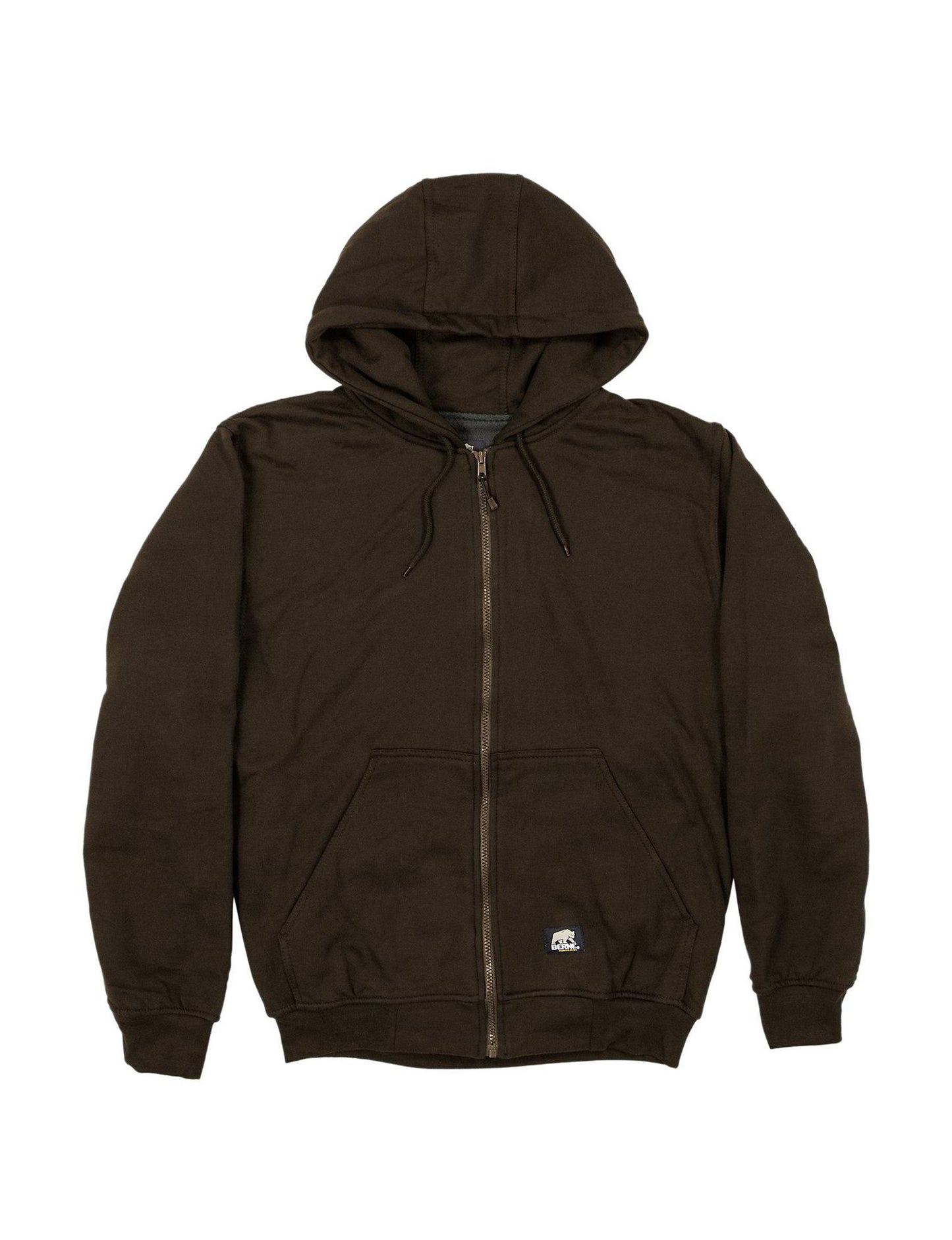 Berne Original Thermal Lined Hooded Sweatshirt - Dark Brown - Tall - LZM7_G7TIH18