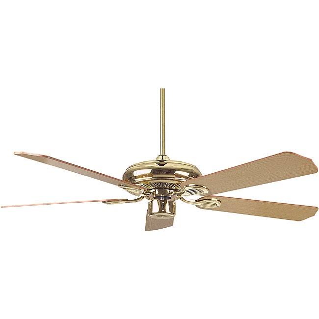 Sunset Home Air Ceiling Fan Polished Brass 5 Blade 52x22 1002877 SLW1_X9KRF86