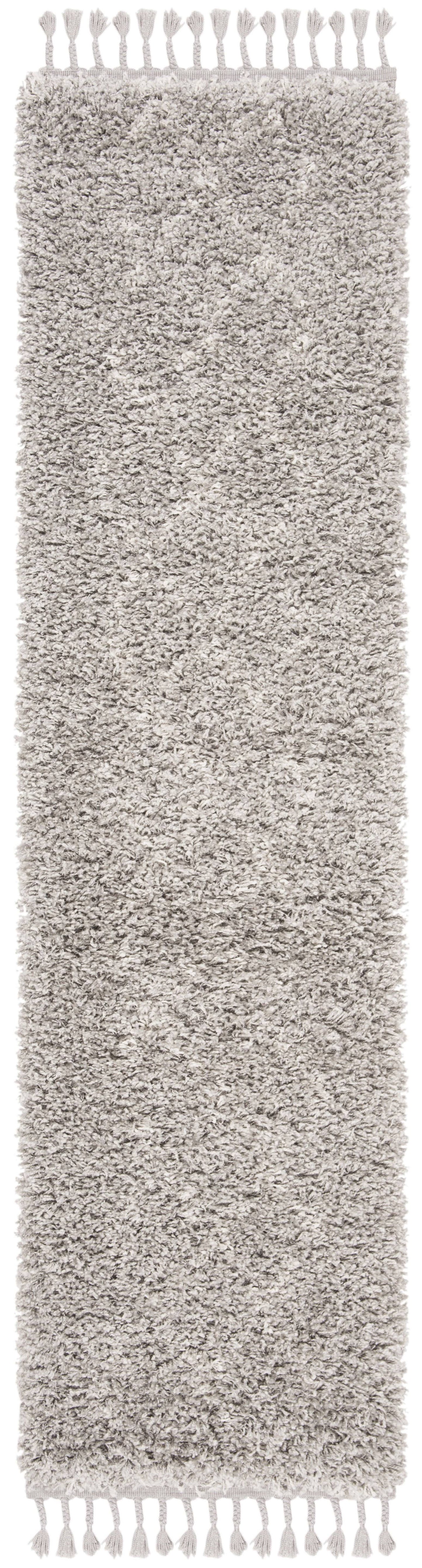 Safavieh Pro Lux Shag PLX435F 9&0x22 x 12&0x22 Grey / Cream Area Rug CHE2_D8YTT92