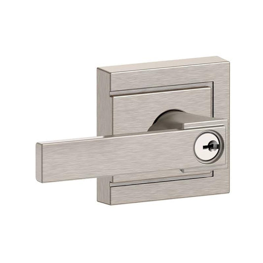 Schlage F51ANBK619ULD Northbrook Lever with Upland Keyed Entry Lock Finish: Satin Nickel AAE5_O0SMB71