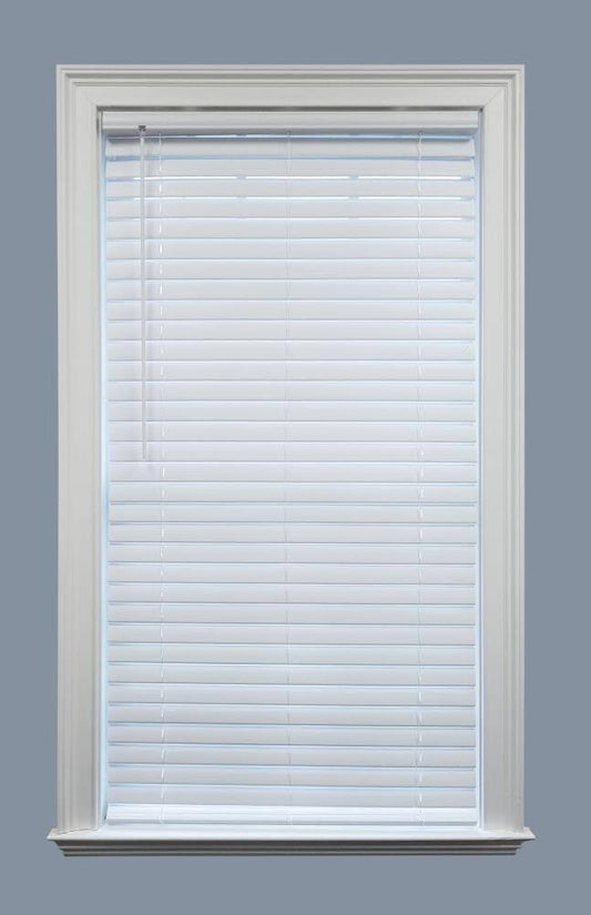 Project Source Premium 2-in Slat Width 33.5-in x 64-in Cordless White Vinyl Room Darkening Plantation Blinds | LWQKWTWT330640 VUU4_N2BMY11