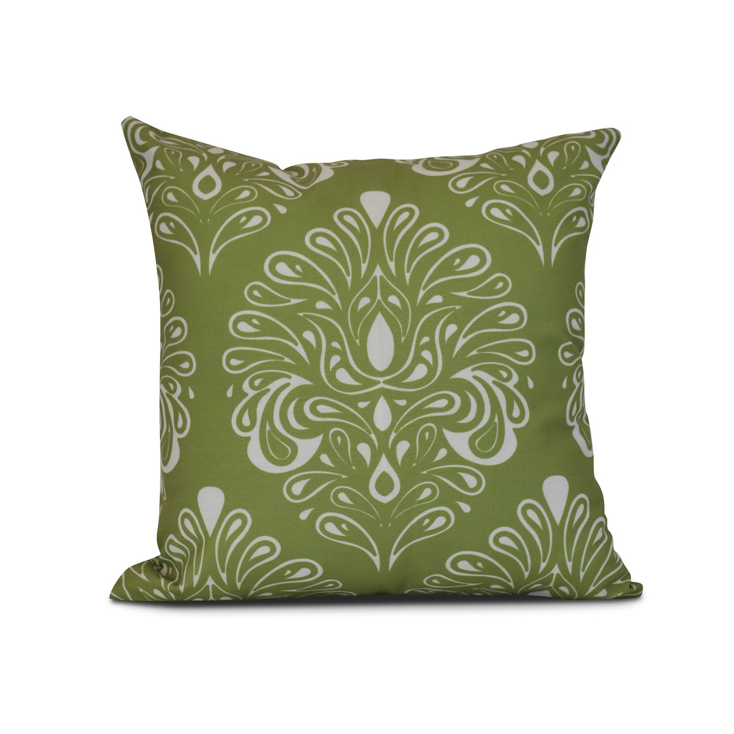 Contemporary Home Living 16x22 Pickle Green and White Boho Square Throw Pillow - Down Alternative Filler YXH8_U6MIN93