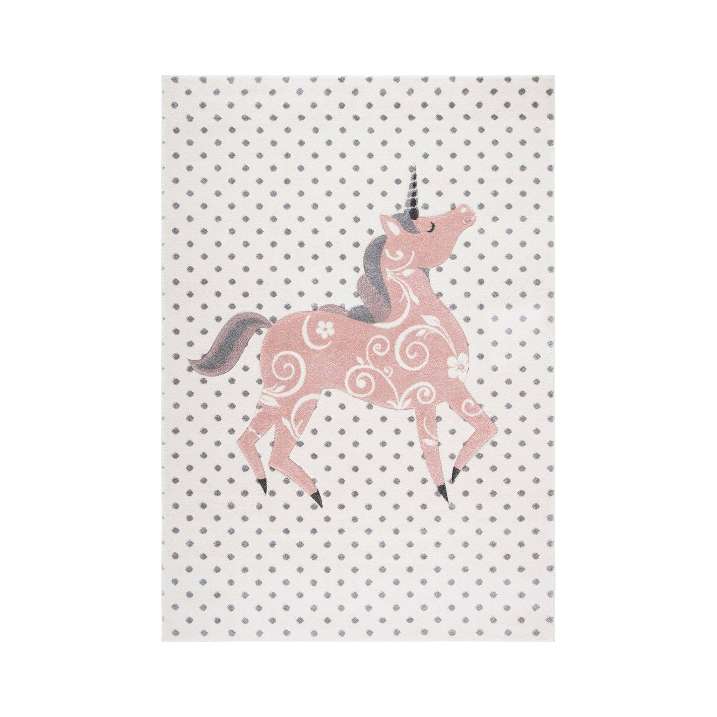 Safavieh Carousel Kids Maronna Unicorn Rug - 6&7x22 x 9& - Ivory Grey/Pink LLT7_O0ALU86