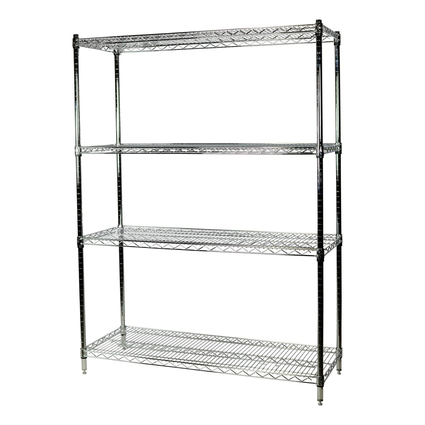 Storage Max Chrome Wire Shelving Unit, 24 x 48 x 74, 4 Shelves, Silver XST0_V7NSV61