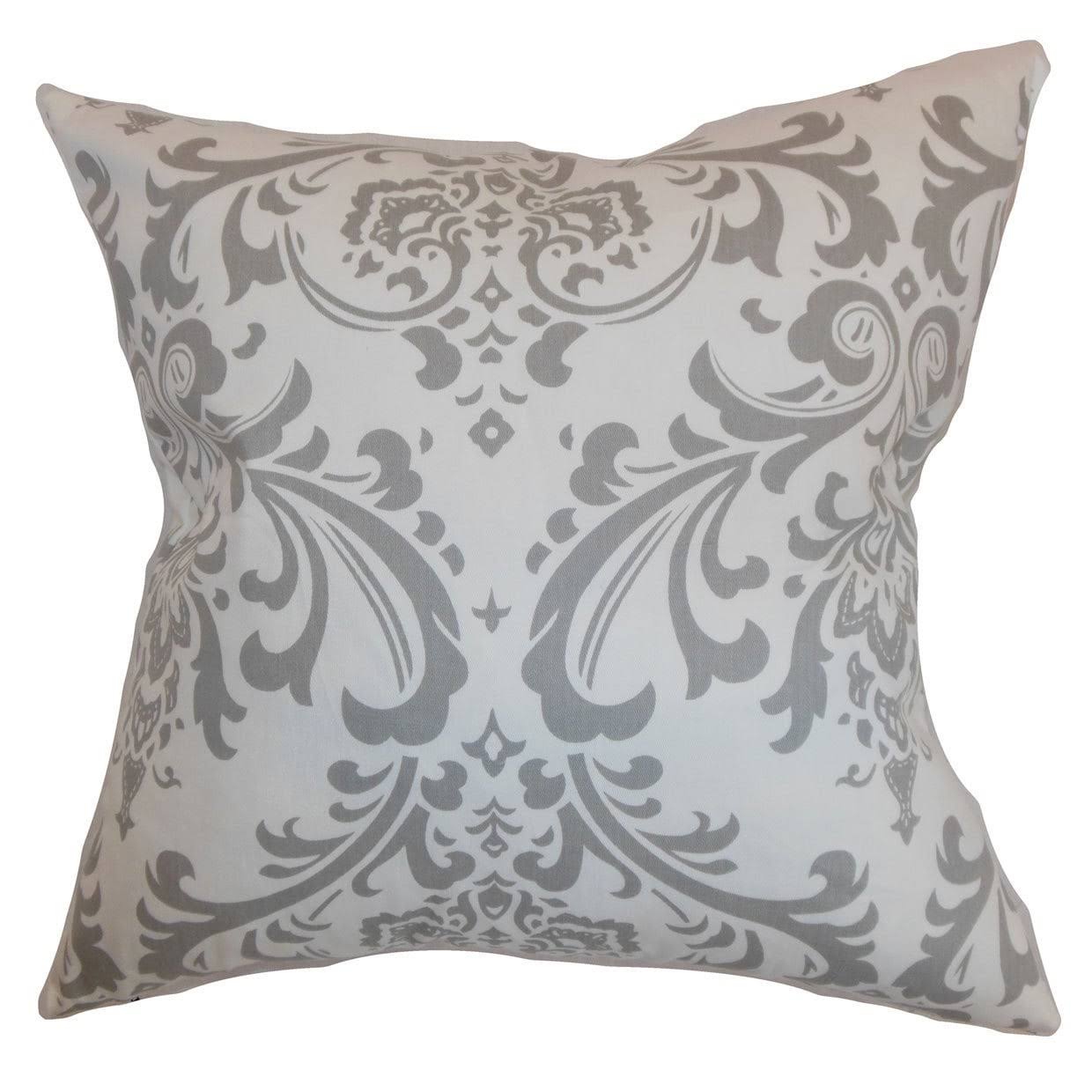 The Pillow Collection Olavarria Damask Euro Sham Storm Twill, Size: King Sham YOL6_G6AEV40