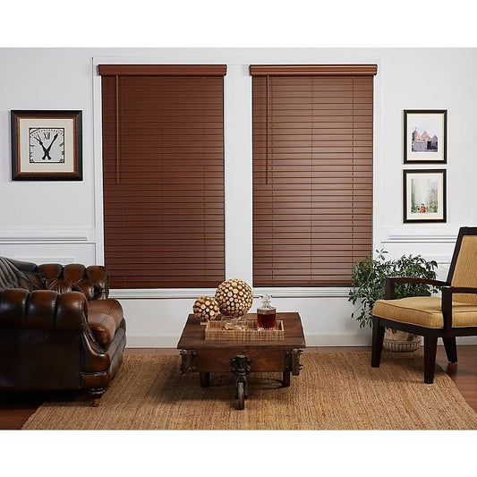 St. Charles Room Darkening 70x22 x 72x22 Cordless Faux Wood Blind in Dark Oak SNW7_U9HXV52