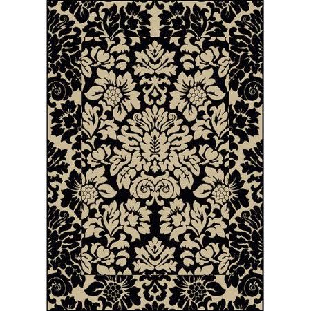 Astoria Grand Weisgerber Black/Ivory Area Rug, Size: Rectangle 5&5 inch x 7&7 inch DTP0_V0TPE65