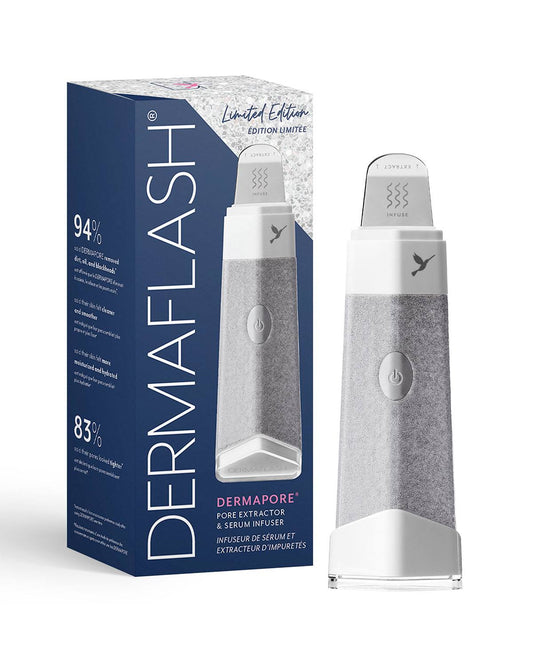 Dermaflash Limited Edition Dermapore Pore Extractor  Serum Infuser Silver Sparkle ZJX1_U3IUG74