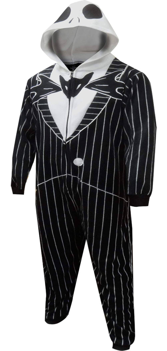 Nightmare Before Christmas Mens Jack Skellington Onesie Costume Pajama HOZ4_U4BCN14