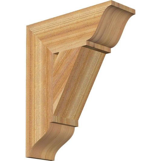 Ekena Millwork BKT06X18X22TRA01RWR Traditional Rough Sawn BRACKET, 6x22 Width x 18x22 Depth x 22x22 Height, Western Red Cedar CWR4_J5BCS78