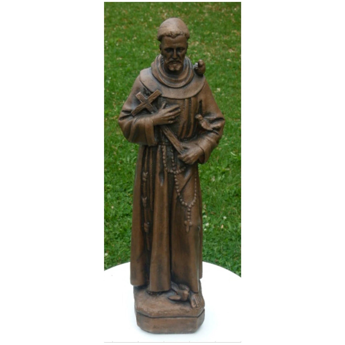 25 Saddle Stone St. Francis Outdoor Patio Statue - 32902318 JAR5_Y4PJX03