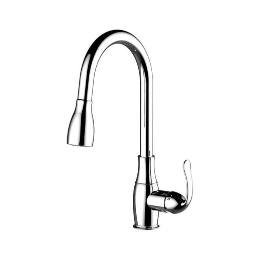 Barclay KFS411-L4 Cullen 16 1/2 inch Single Hole Deck Mount Kitchen Faucet with Pull-Down Spray and Lever Handle ROO9_Y5FHD82