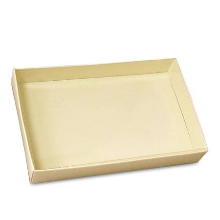 Cream Folding View Top Boxes 6 3/8 inch x 5 3/8 inch | Quantity: 25 by Paper Mart, Clear QMK2_G9ITL73