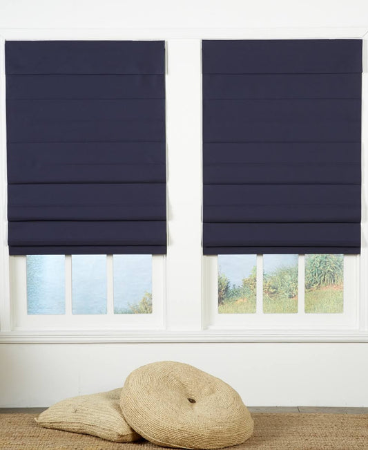 Safe Styles UBQ32X72NV Cordless Roman Shade Navy - 32 x 72 in. TTA1_G8GJF26