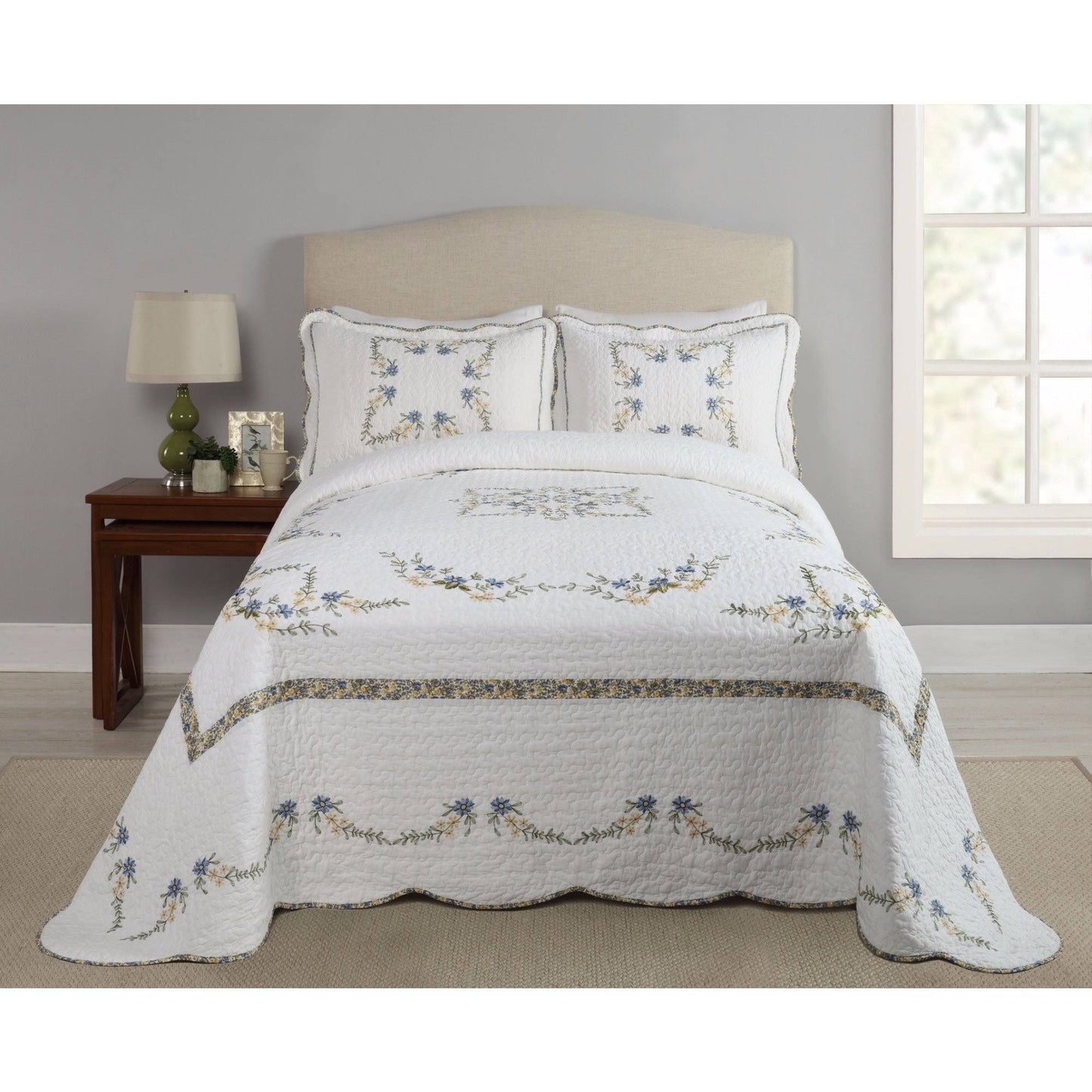 Porch  Den Isaac Cotton Bedspread - Queen - Microfiber/Cotton EQE0_L6OTB34