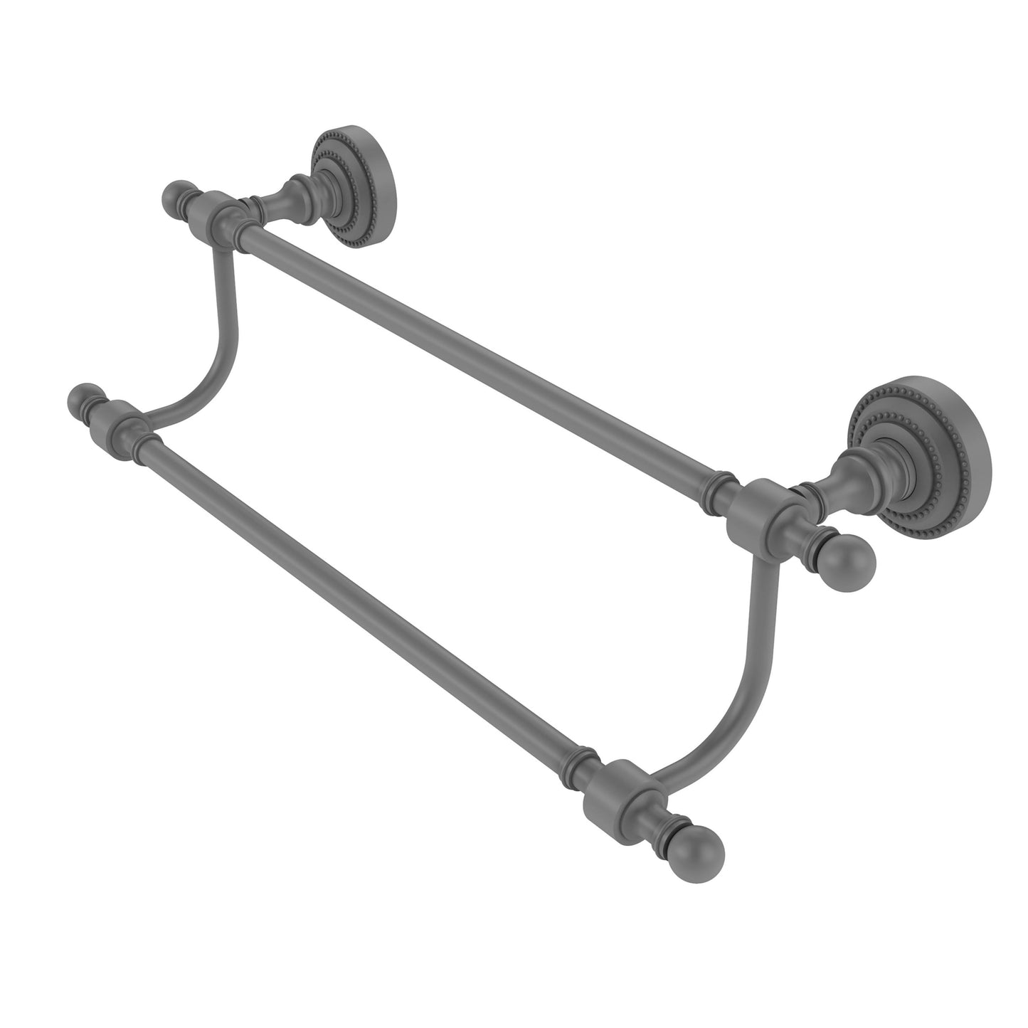 Allied Brass Retro Dot Collection 30 inch Double Towel Bar Matte Gray VUT1_N2YWB39