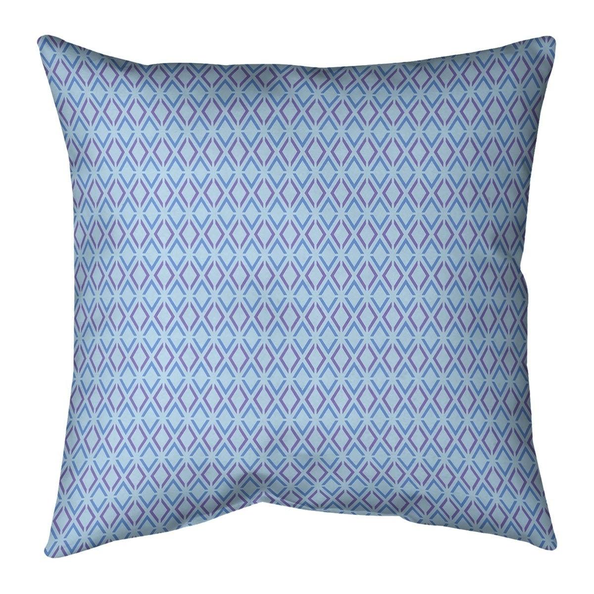 Porch  den Bloomfield Arrow Diamonds Throw Pillow - 18 x 18 - Blue  Green - Polyester LHY4_A2DMN51